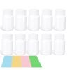 10 Pack Travel Pill Bottles - White Food Grade Plastic with Screw Caps & Labels, Small Pill Organizer for Pills, Vitamins, Capsules view 1