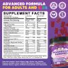 (2 Pack) Magnesium Glycinate Gummies for Kids & Adults, Sugar Free Magnesium Glycinate 400/200mg Supplement with Chamomile, Lavender, L-Theanine & GABA, B6, D3 & K2 for Relax, Brain, Immune Support view 2