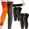 YAMIELO Aicao Knee Protection for Warmth Old Cold Legs, Compression Knee Sleeves Brace with Elastic Supports for Elderly (Gray+Orange,L) view 1