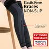 YAMIELO Aicao Knee Protection for Warmth Old Cold Legs, Compression Knee Sleeves Brace with Elastic Supports for Elderly (Gray+Orange,L) view 4