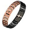 Jeracol Copper Bracelet for Men, Ultra Strength Magnetic Bracelets with 3500 Gauss Magnets - Adjustable Sizing Tool & Gift Box (Black Cross Style) view 1