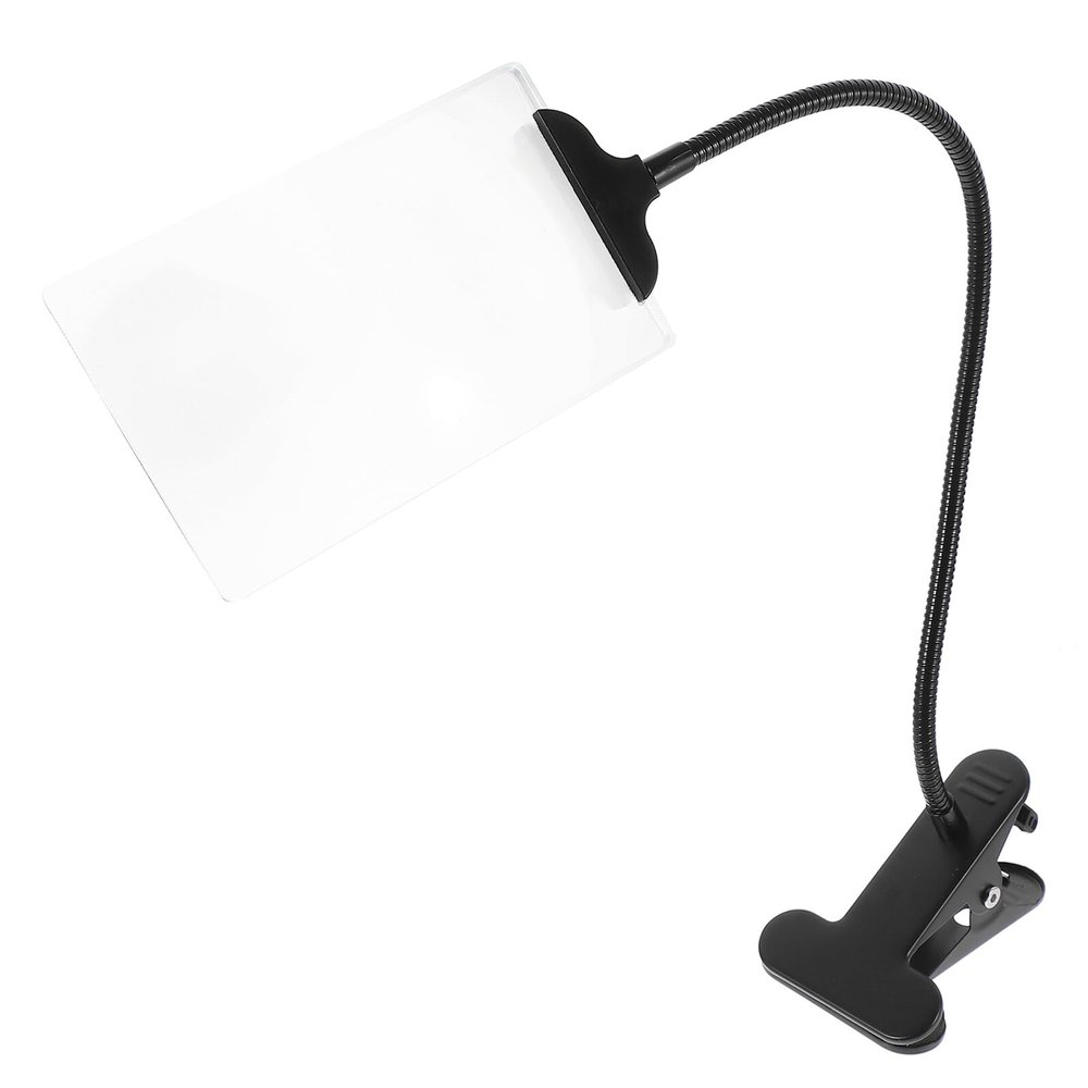 FESTFENDS Flexible Desktop Magnifying Tool with Stand and Clamp Large Magnifier for Crafts Reading Cross Stitch and Elderly Use Portable Optical Loupe for Fine Detail Observation