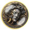 Serenity Medallion Coin Art Nouveau Goddess Collectible Symbol of Beauty, Strength & Rebirth Fantasy Art Keepsake Gift (Color Gold) view 1