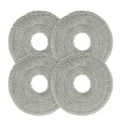 10/4PCS Microfiber Mop Pads Washable And Reusable Mop PadsCompatible For MovaE30 UltraMop Robot Mop Pad Robot Vacuum Cleaner Parts(4pcs)