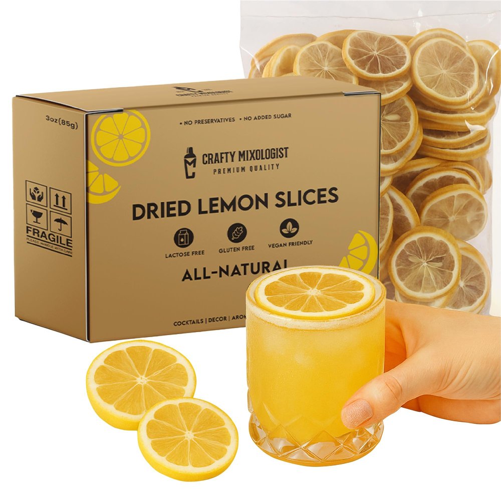 Dried Lemon Slices 3oz/85gm 20 to 30 Pcs, Dehydrated Lemon Slices
