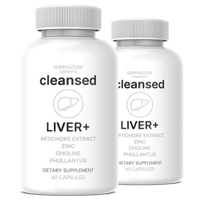 (2 Pack) Cleansed Liver+ Supplement Advanced Formula, Liver Support Supplement, 120 Capsules