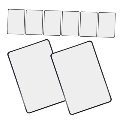 Zerodeko 8pcs Flat Magnifying Magnifier for Reading Small Prints Books Maps and Magazines Lightweight Portable Pocket-Sized Visual Aid for Seniors and Travelers