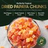 Cravers Delight Dried Papaya Chunks 16 oz of Dehydrated Papaya Fruit, Lightly Sweetened with Natural Cane Sugar Tropical Dried Fruit Basket Gift in Premium Bag Non-GMO Gluten Free Vegan Snack view 2