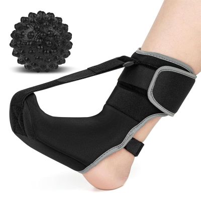 UYVEIS Breathable Night Splint for Plantar Fasciitis Women, Men Durable Adjustable Plantar Fasciitis Night Splints for Flatfoot, Heel Pain(Small,Black A)