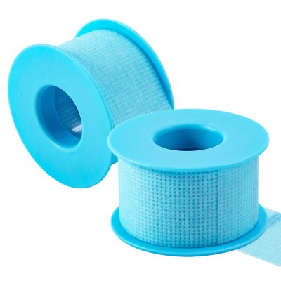 2 Pack Blue Silicone MedicalTape - Waterproof Surgical Tape for Secures Dressings and Gauze for Scars C-Section & Wound Care, Pain-Free Removal Micropore Tape First Aid Tape for Sensitive Skin
