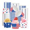 120Pcs American Flags Ice Cream Cups 12 oz Red White and Blue Paper Dessert Snack Bowls Patriotic Decor Food Yogurt Cups Containers for Memorial Day 250 Anniversary 4th of July Veterans Party Supplies view 1