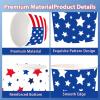 120Pcs American Flags Ice Cream Cups 12 oz Red White and Blue Paper Dessert Snack Bowls Patriotic Decor Food Yogurt Cups Containers for Memorial Day 250 Anniversary 4th of July Veterans Party Supplies view 3