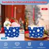 120Pcs American Flags Ice Cream Cups 12 oz Red White and Blue Paper Dessert Snack Bowls Patriotic Decor Food Yogurt Cups Containers for Memorial Day 250 Anniversary 4th of July Veterans Party Supplies view 4