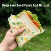 Beeswax Wraps for Food, Flowers 3 Pack (S, M, L) Reusable Food Wraps, Bread Sandwich Wrap, Zero Waste, Organic, Plastic-Free Food Storage Wrap view 4