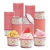 120Pcs 12 oz Mexican Paper Bowls Fiesta Ice Cream Cups Colorful Fiesta Flower Dessert Cups Disposable Soup Snack Bowls for Cinco De Mayo Mexican Party Supplies for Taco Dessert Hot or Cold Food view 1