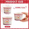 120Pcs 12 oz Mexican Paper Bowls Fiesta Ice Cream Cups Colorful Fiesta Flower Dessert Cups Disposable Soup Snack Bowls for Cinco De Mayo Mexican Party Supplies for Taco Dessert Hot or Cold Food view 2