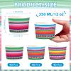 120Pcs Mexico Ice Cream Cups 12 oz Disposable Colorful Striped Dessert Cups Snack Bowls Cinco De Mayo Cups Containers for Cinco De Mayo Mexican Fiesta Snack Taco Carnival Birthday Party Supplies view 2