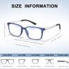 EYEREZI Reading Glasses for Men Square Lightweight TR90 Frame mens Accessories Computer Anti Blue Light Blocking Readers with Spring Hinge,1.75x Black+Red,2 Pack view 4