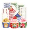 120 Pcs Baseball Party Ice Cream Cups 12oz Disposable Baseball Paper Dessert Snack Bowls Sports Theme Food Yogurt Cup Containers for Hot or Cold Food Soup Candies Birthday Baby Shower Gameday Supplies view 1