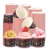 120 Pcs Mexican Ice Cream Cups 12 oz Disposable Mexican Floral Cinco De Mayo Paper Dessert Snack Bowls Fiesta Mandala Flower Paper Cups for Cinco De Mayo Mexico Birthday Party Supplies view 1