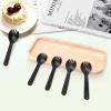 Simpldell 200Pcs Mini Plastic Sporks Individually Wrapped, 4.2Inch Black Disposable Spoon Fork Utensils Combo for Kids Parties, Office Snacks, Catering, Restaurants & To-Go Use view 4