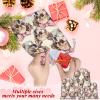 Aglebo Cute Watercolor Dogs Reusable Christmas Gift Bag Set with Drawstring 16" x 12" Xmas Treats Bags Funny Design for Party Birthday Xmas Presents Wrapping Bags (1 Pack) view 3