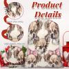 Aglebo Cute Watercolor Dogs Reusable Christmas Gift Bag Set with Drawstring 16" x 12" Xmas Treats Bags Funny Design for Party Birthday Xmas Presents Wrapping Bags (1 Pack) view 4