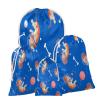 Aglebo Astronaut Dog Bone Ball Reusable Christmas Gift Bag Set with Drawstring 16" x 12" Xmas Treats Bags Funny Design for Party Birthday Xmas Presents Wrapping Bags (1 Pack) view 1