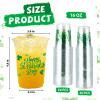 100 Pcs St Patrick's Day Plastic Cups 16 oz Green Shamrock Disposable Plastic Cups Lucky Clover Clear Cocktail Glasses for St Patrick's Day Party Juice Drinking Snacks Coffee Party Supplies view 2