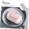 ROMISBABA 3pcs Kitchen Dish Brush with Ergonomic Handles Non-Scratch Scrubbing Brushes for Pots Pans Sink Cleaning Compact for Easy Storage Multipurpose Kitchen Cleaning Tools in Green and view 2