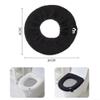 Elmtap Toilet Seat Cushions with Lifting Handle for Winter Warmer Toilet Seat Pads Soft Velvet Seat Cover for Bathroom Home(black) view 2