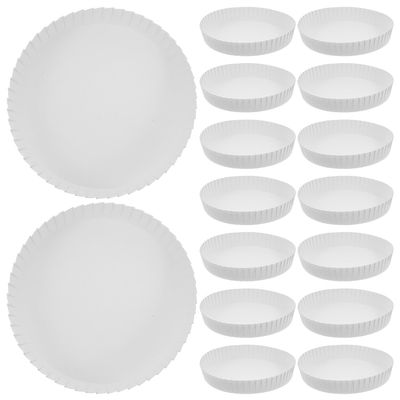 Toyvian 100pcs Disposable Paper Cup Covers Whiteboard Drink Lids for Hotels Restaurants Tea Houses Beauty Salons Wedding Parties Sanitary Dust Protection