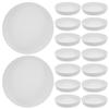Toyvian 100pcs Disposable Paper Cup Covers Whiteboard Drink Lids for Hotels Restaurants Tea Houses Beauty Salons Wedding Parties Sanitary Dust Protection view 1