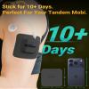 10 Pack Tandem Mobi Adhesive Sleeve, Amolyfe Pocket Overpatches for Tandem Mobi Insulin Pump, Waterproof & Hypoallergenic On-Body Adhesive Holder Patch Cover, 10+ Days Long Wear, Black view 2