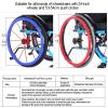 24 Inch Rear Wheel Sports Wheelchair Cover, Non Slip Wear Resistant Wheelchair Push Rim Covers, Rear Wheel Grips Accessories, Multicolor Selection (Red 24inch) view 2