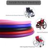 24 Inch Rear Wheel Sports Wheelchair Cover, Non Slip Wear Resistant Wheelchair Push Rim Covers, Rear Wheel Grips Accessories, Multicolor Selection (Red 24inch) view 4