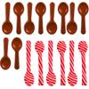 16-Piece Chocolate & Peppermint Candy Cane Edible Spoons, Holiday Hot Cocoa Stirrers Festive Christmas Drink Mixers for Coffee Milk Holiday Gifting Gift Basket Fillers Stocking Stuffer Party Treats view 1