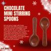 16-Piece Chocolate & Peppermint Candy Cane Edible Spoons, Holiday Hot Cocoa Stirrers Festive Christmas Drink Mixers for Coffee Milk Holiday Gifting Gift Basket Fillers Stocking Stuffer Party Treats view 2