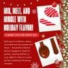 16-Piece Chocolate & Peppermint Candy Cane Edible Spoons, Holiday Hot Cocoa Stirrers Festive Christmas Drink Mixers for Coffee Milk Holiday Gifting Gift Basket Fillers Stocking Stuffer Party Treats view 4