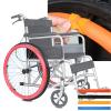 1pair Wheelchair Push Rim Covers, Freely Cut Adjust, Non Slip + Wear Resistant, Rear Wheel Grips Cover, Easy Installation, for Four Seasons (Pink) view 1