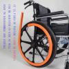1pair Wheelchair Push Rim Covers, Freely Cut Adjust, Non Slip + Wear Resistant, Rear Wheel Grips Cover, Easy Installation, for Four Seasons (Pink) view 2