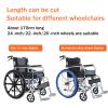 1pair Wheelchair Push Rim Covers, Freely Cut Adjust, Non Slip + Wear Resistant, Rear Wheel Grips Cover, Easy Installation, for Four Seasons (Pink) view 3