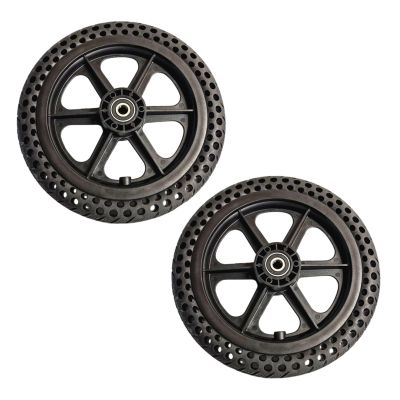 12 Inch Honeycomb Wheelchair Rear Wheels, Solid Rubber Wheelchair Casters, Replacement Parts for The Rear Wheels of Manual Wheelchair Transport Chairs (Black 12in/273mm)