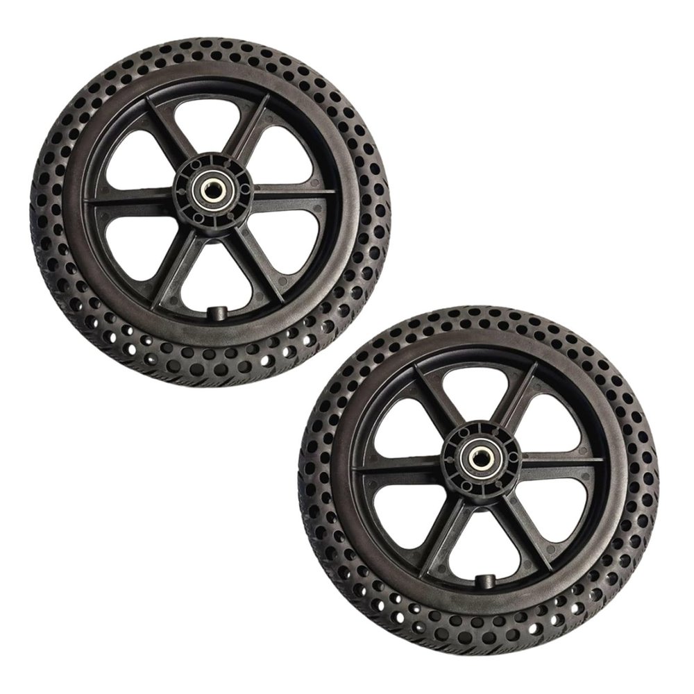 12 Inch Honeycomb Wheelchair Rear Wheels, Solid Rubber Wheelchair Casters, Replacement Parts for The Rear Wheels of Manual Wheelchair Transport Chairs (Black 12in/273mm)