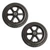 12 Inch Honeycomb Wheelchair Rear Wheels, Solid Rubber Wheelchair Casters, Replacement Parts for The Rear Wheels of Manual Wheelchair Transport Chairs (Black 12in/273mm) view 1