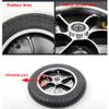 10 Inch Electric Wheelchair Front Wheels, 10x2 Electric Wheelchair Replacement Front Wheel Assembly,Pneumatic Rubber Wheels, Aluminum Hub 12mm/1/2 Bearing (Black 10in/25cm) view 3