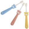 DECHOUS 3pcs Soft Toothbrush with Non-Slip Handle Fine Bristle Gentle Deer Cartoon Design for Boys and Comfortable Gum Massage and Secure Grip for Healthy Oral Care view 1