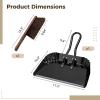 12 In / 30 Cm Broom And Dustpan Combo, Stainless Steel, Black, Household Outdoor Patio Cleaning, Long-Lasting view 3