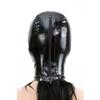 WJPTDKJ Latex Hood Handmade Rubber Head Mask with Twist Braid Wig Zipper Natural Latex for Unisex Cosplay Club Wear(Size:S-63CM) view 2