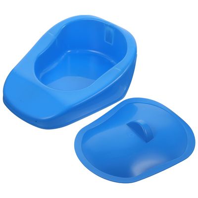UKCOCO Portable Plastic Bedpan with Lid for Elderly Females and Pregnant Women Drop-Resistant Nursing Chamber Pot for Bedbound Patients Smooth-Edged Lightweight Urinal for Hospital and